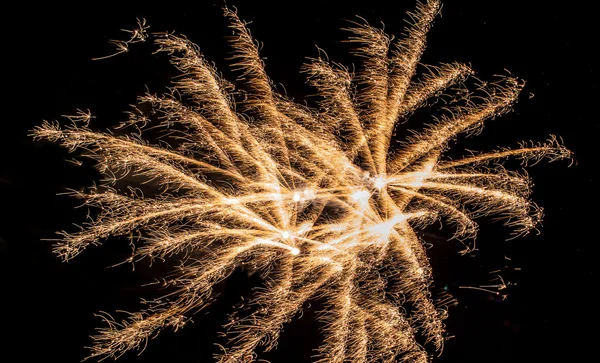 Gold fireworks — Stock Photo, Image