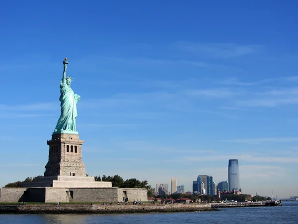 Statue of Liberty and Jersey, New York City Stock Photo