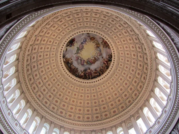 Innenraum der Rotunde, uns Kapitol-Gebäude, Washington DC Stockfoto