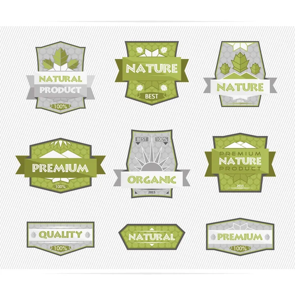Étiquettes Produit naturel — Image vectorielle
