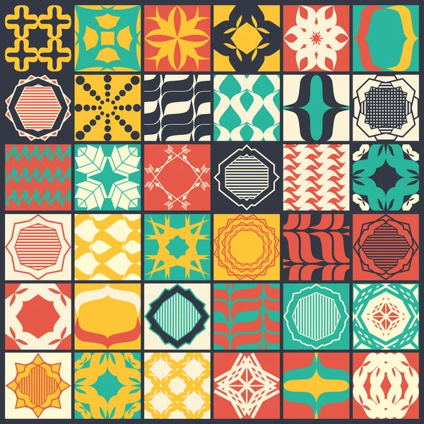 Set of 36 seamless patterns — Stock Vector