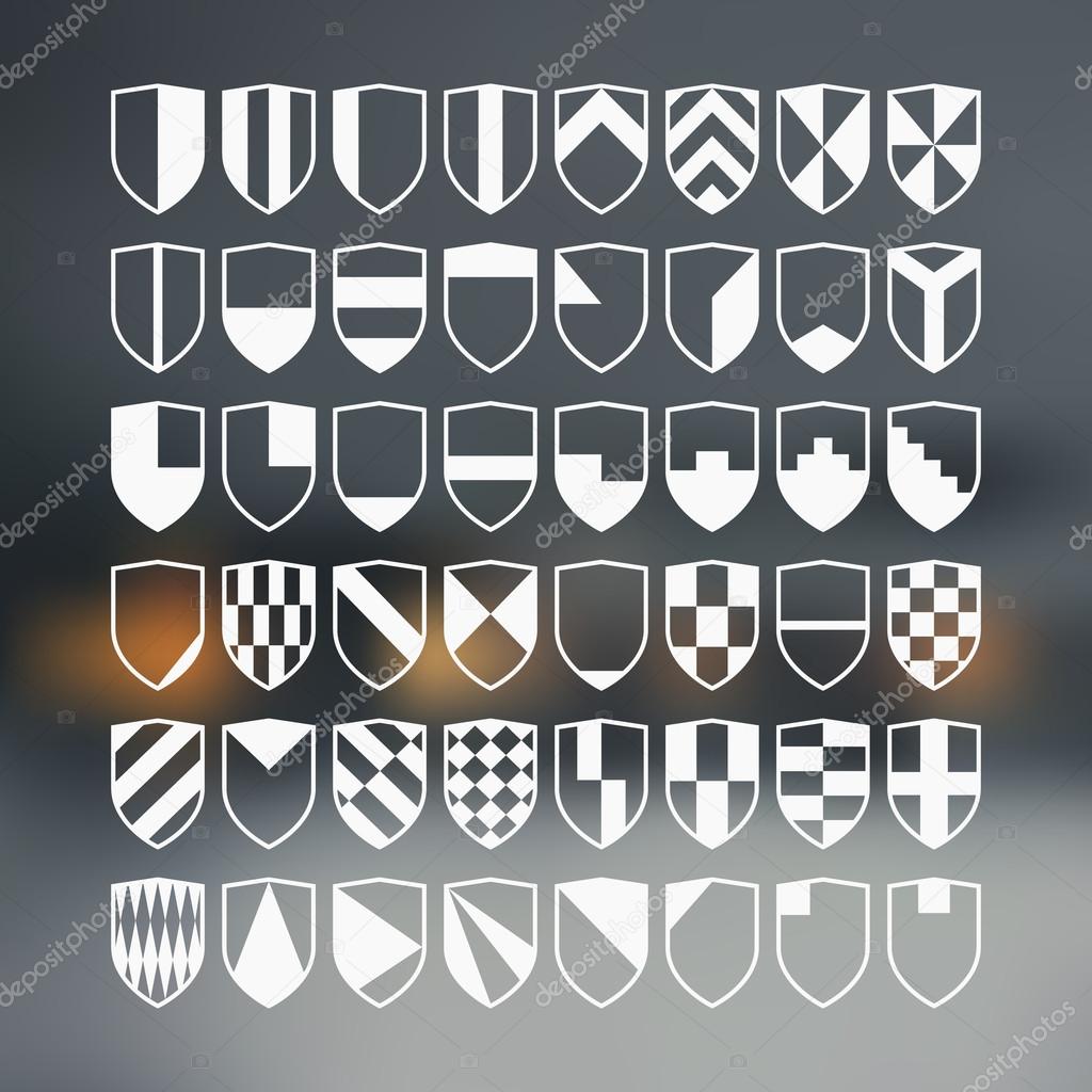 Set of blank of shields
