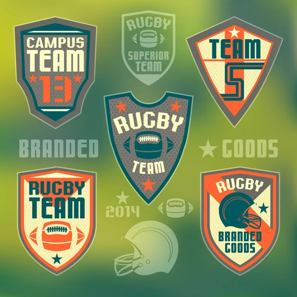 Collège équipe de rugby — Image vectorielle