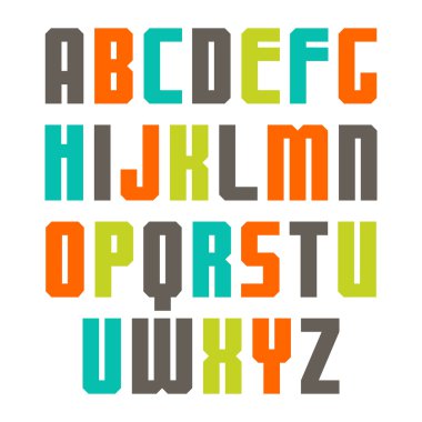 varicolored sans serif yazı tipi