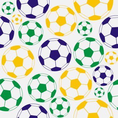 Color  soccer seamless pattern clipart