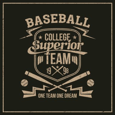 Üniversitede beyzbol takımı amblemi