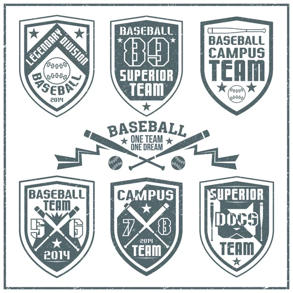 大学棒球小组的会徽 — 图库矢量图片