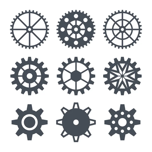 Icônes roue dentelle — Image vectorielle