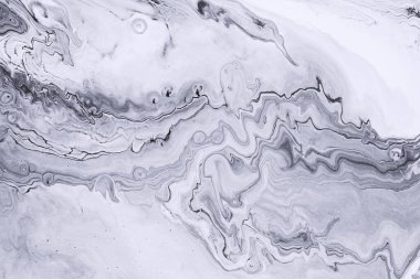 Soyut el boyası akışkan sanat dokusu. Tasarımınız için siyah beyaz yaratıcı arkaplan