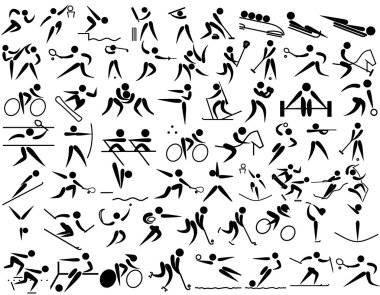 World sports pictograms clipart