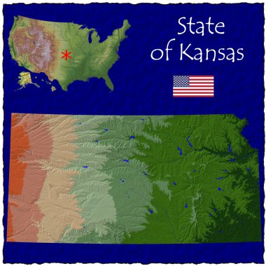 Merhaba res havadan görüntüleme Kansas, ABD