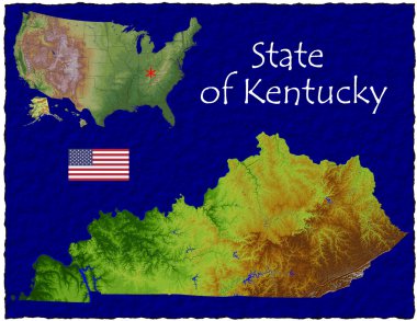 Kentucky, USA hi res aerial view clipart