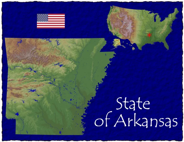 Arkansas, usa hi res anteny Zobacz — Zdjęcie stockowe