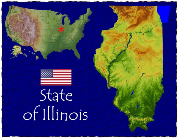 Illinois, usa Hej res antenn Visa — Stockfoto
