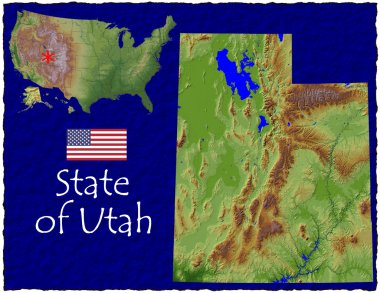 Merhaba res havadan görüntüleme Utah, ABD
