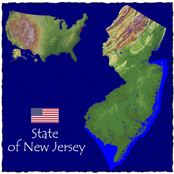 New jersey, usa hi res letecký pohled — Stock fotografie