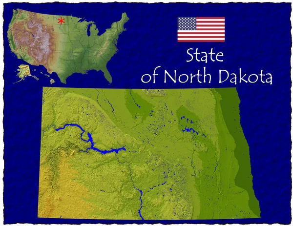 North dakota, usa Hej res antenn Visa — Stockfoto