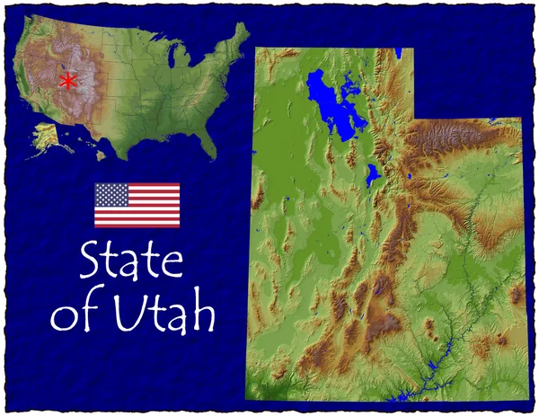 Utah, usa hi res antenne bekijken — Stockfoto