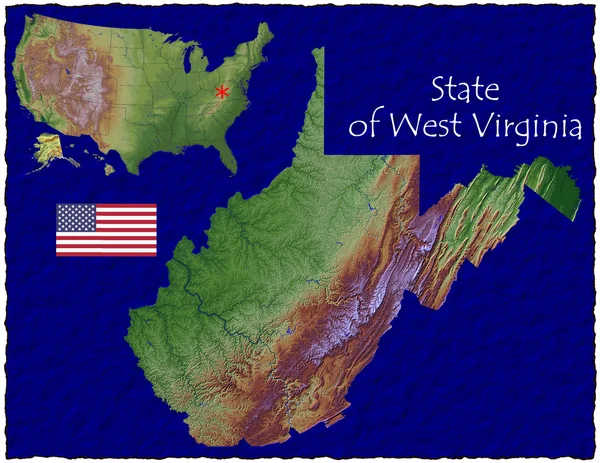 West virginia, usa hallo res Luftaufnahme — Stockfoto