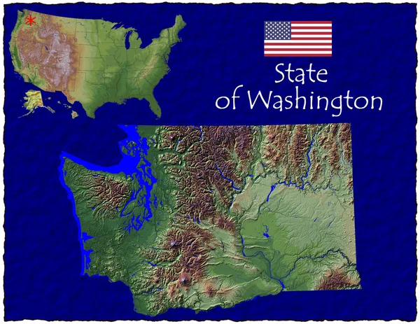 Washington, USA hi res aerial view — Stock Photo, Image