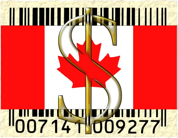 Canada currency and flag — Stock Photo, Image