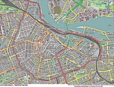 Amsterdam Hollanda havadan görünümü