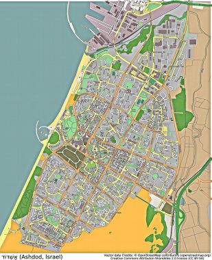 Ashdod, İsrail havadan görünümü