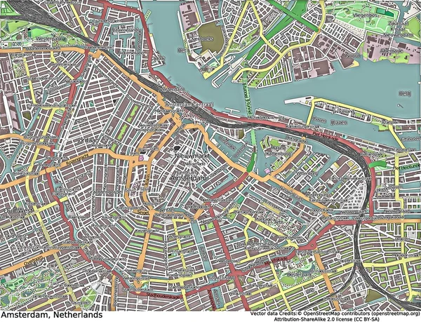 Amsterdam Países Bajos vista aérea —  Fotos de Stock