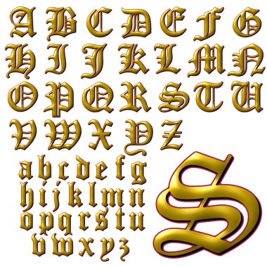 ABC alfabetik yazı tasarımı