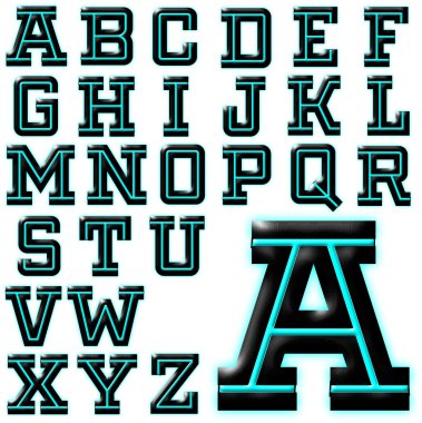 ABC alfabetik yazı tasarımı