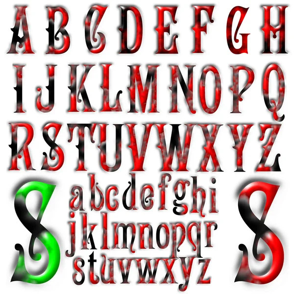 ABC Alphabet lettering design — Stock Photo, Image