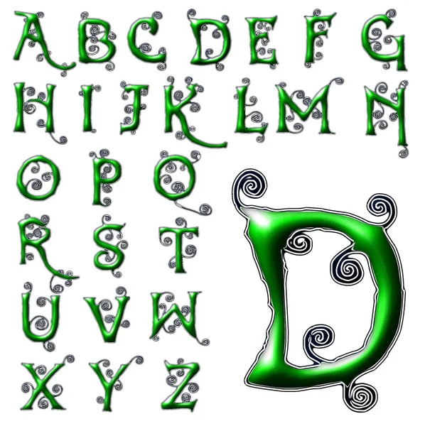 ABC Alphabet lettering design — Stock Photo, Image