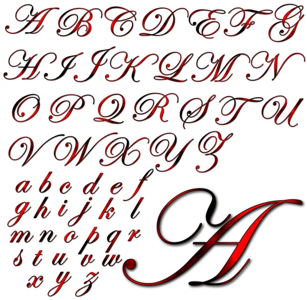 ABC Alphabet lettering design — Stock Photo, Image