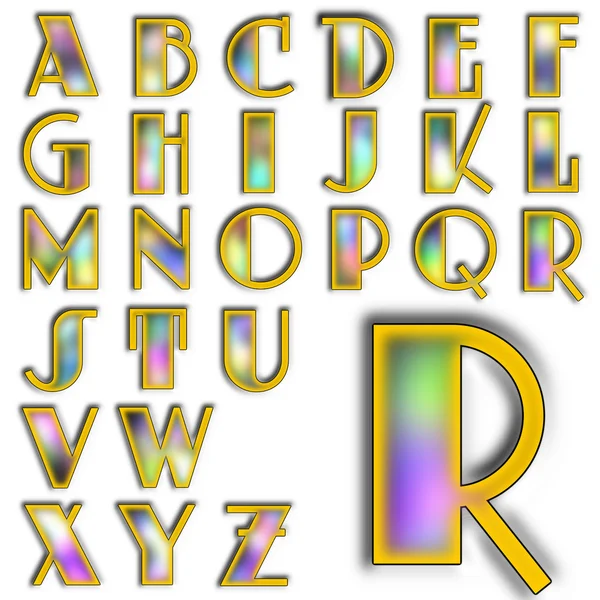 ABC Alphabet lettering design — Stock Photo, Image