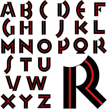 ABC alfabetik yazı tasarımı
