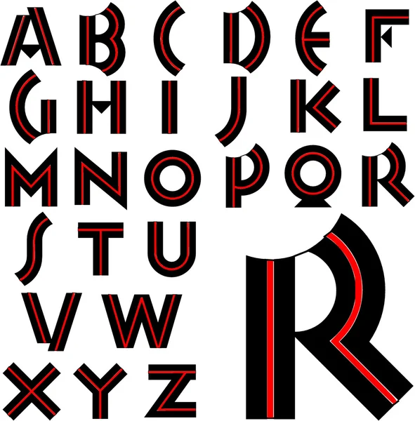 ABC Alphabet lettering design — Stock Photo, Image