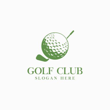Golf kulübü logosu golf turnuvaları, organizasyonlar ve golf kulüpleri için. vektör çizici