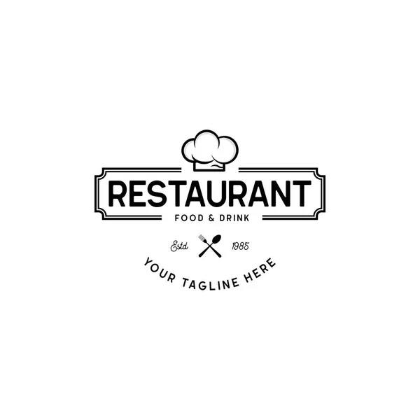 Vintage Restaurant Logo Restaurant Badge Vector Embleem Sjabloon — Stockvector