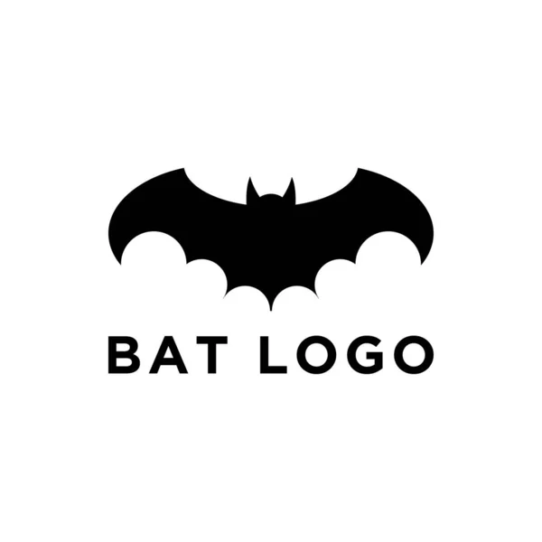 Bat Logo Ícone Ilustração Fundo Branco — Vetor de Stock