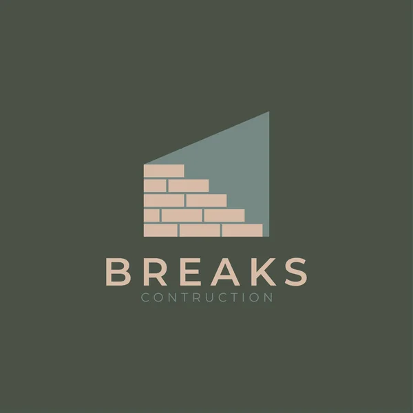 Дизайн Логотипа Brick Contruction — стоковый вектор