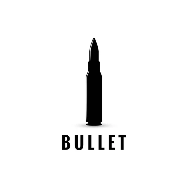 Vintage Monochrome Gun Bullet Template Isolated Vector Illustration — Stock Vector