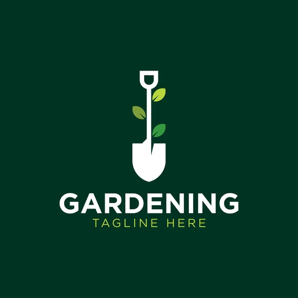 Logotipo Jardinagem Com Ícone Árvore Com Modelo Logotipo Folhas Verdes —  Vetores de Stock