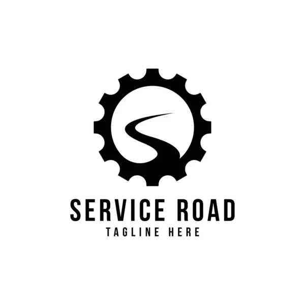 Шаблон Логотипа Gear Road — стоковый вектор