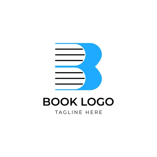 Літера Значка Логотипу Книги Векторний Шаблон Білому Тлі — стоковий вектор