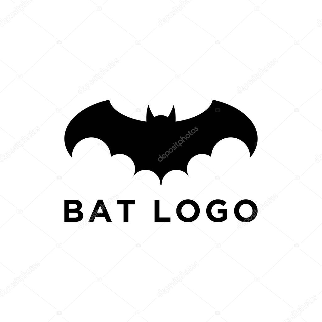 Bat Logo icon illustration on white background.