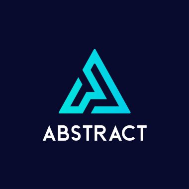 Soyut üçgen bir harf logosu. bir harf logosu