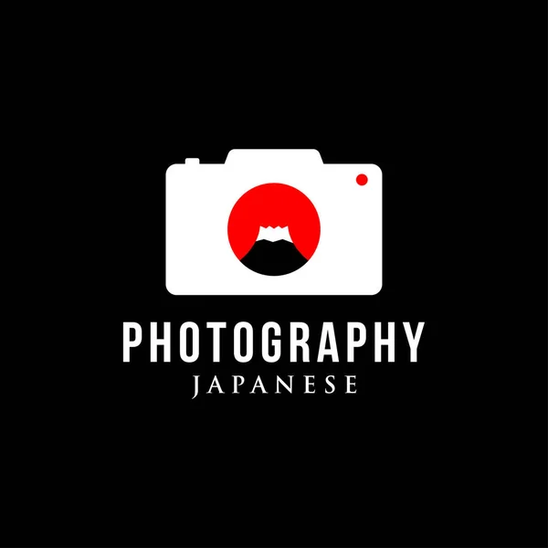 Cámara Japonesa Fotografía Concepto Vector Logo Diseño — Archivo Imágenes Vectoriales