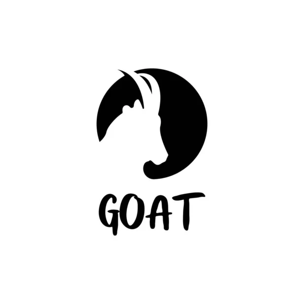 ヤギのロゴアイコンデザインベクターイラスト — ストックベクタ
