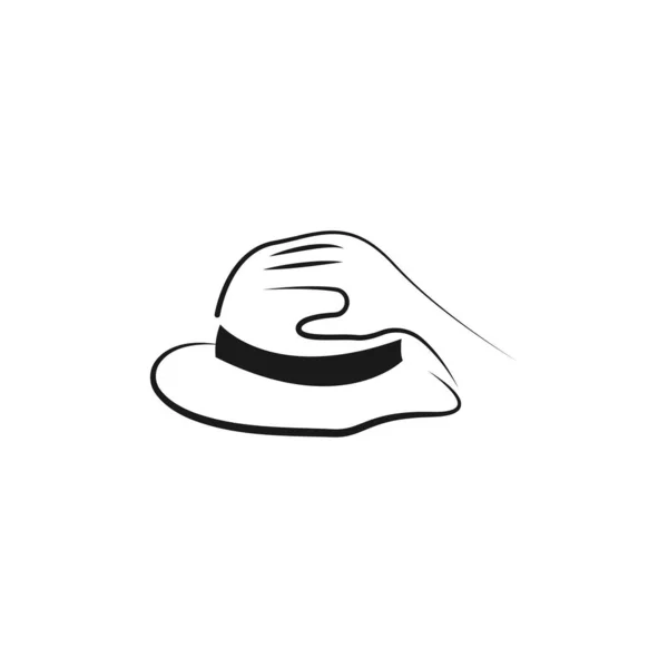 Illustration Vectorielle Logo Chapeau Tenue Main Silhouette — Image vectorielle