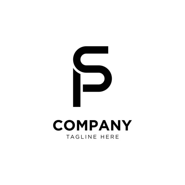 Yaratıcı Monogram PS logo tasarım şablonu